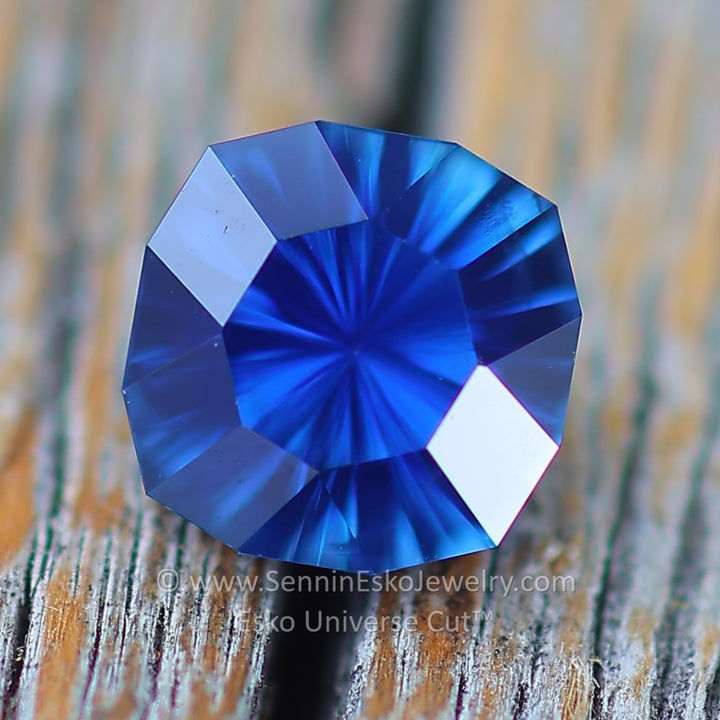 0.77 Carat Deep Blue Sapphire Square Cushion - 5x5.6mm - Esko Universe Cut ™