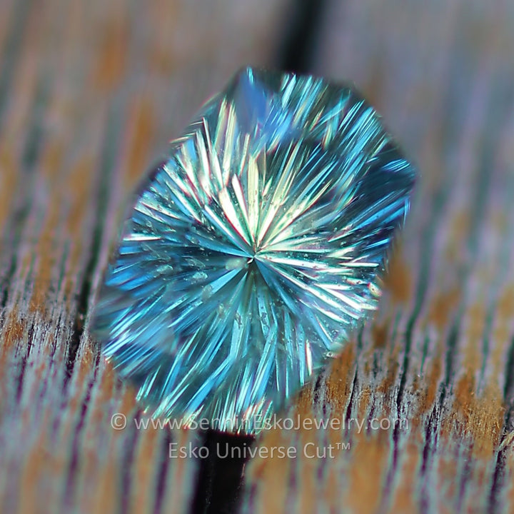 1.44 Carat Blue/Yellow Sapphire Octagon - 7.4x5.1mm - Esko Universe Cut ™