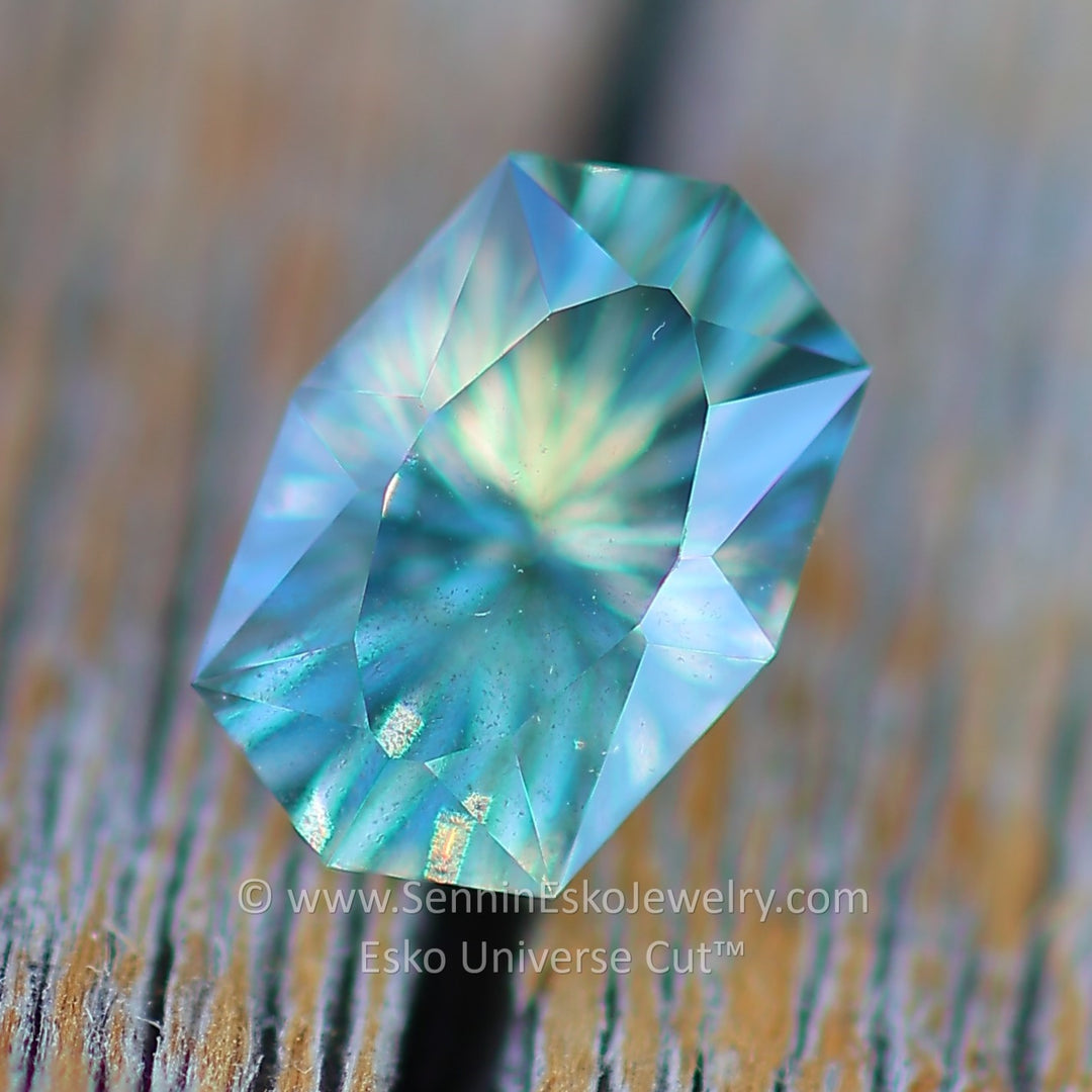 1.44 Carat Blue/Yellow Sapphire Octagon - 7.4x5.1mm - Esko Universe Cut ™