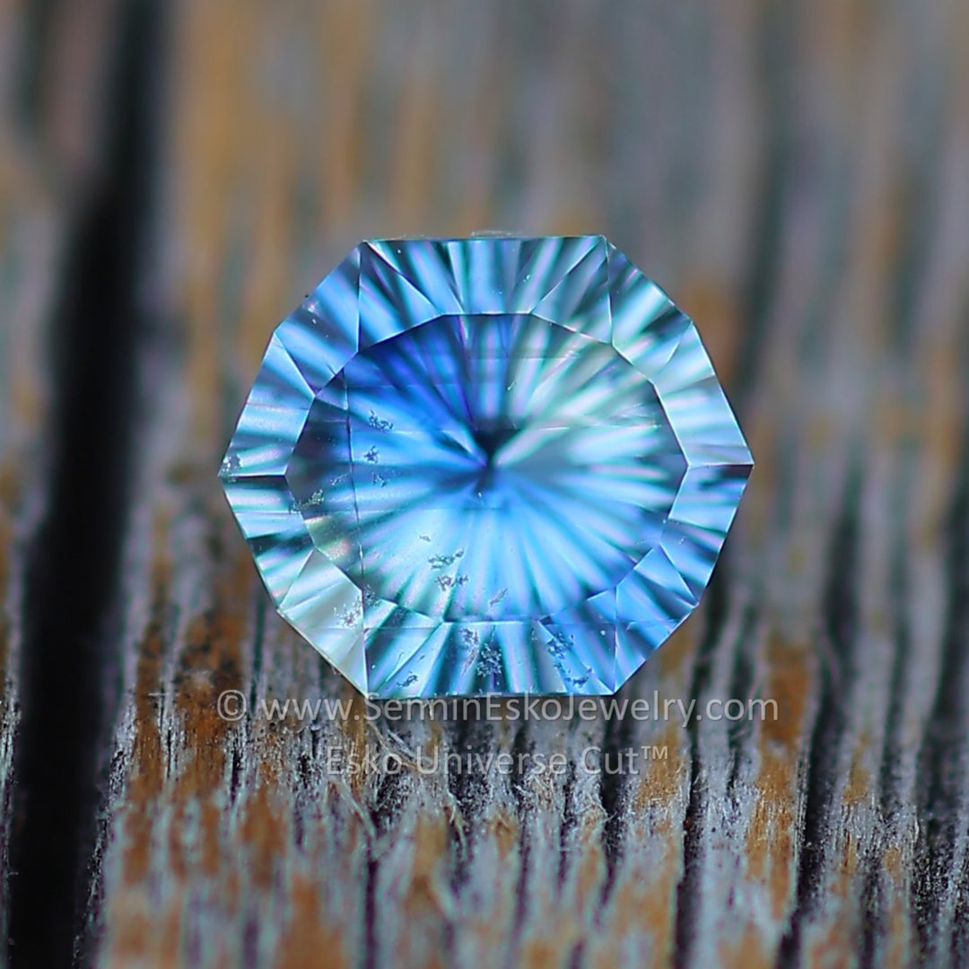 0.58 Carat Blue/Silver Sapphire Octagon - 5.4x4.6mm - Esko Universe Cut ™