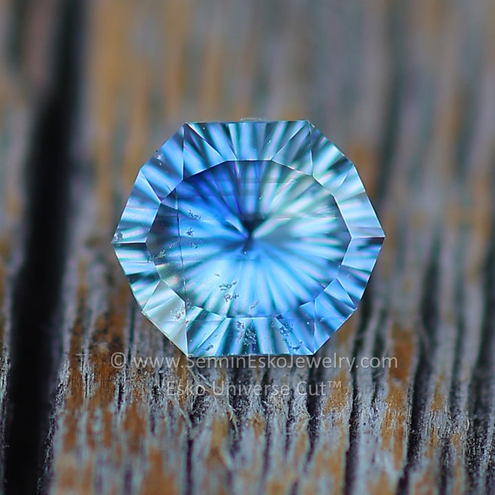 0.58 Carat Blue/Silver Sapphire Octagon - 5.4x4.6mm - Esko Universe Cut ™