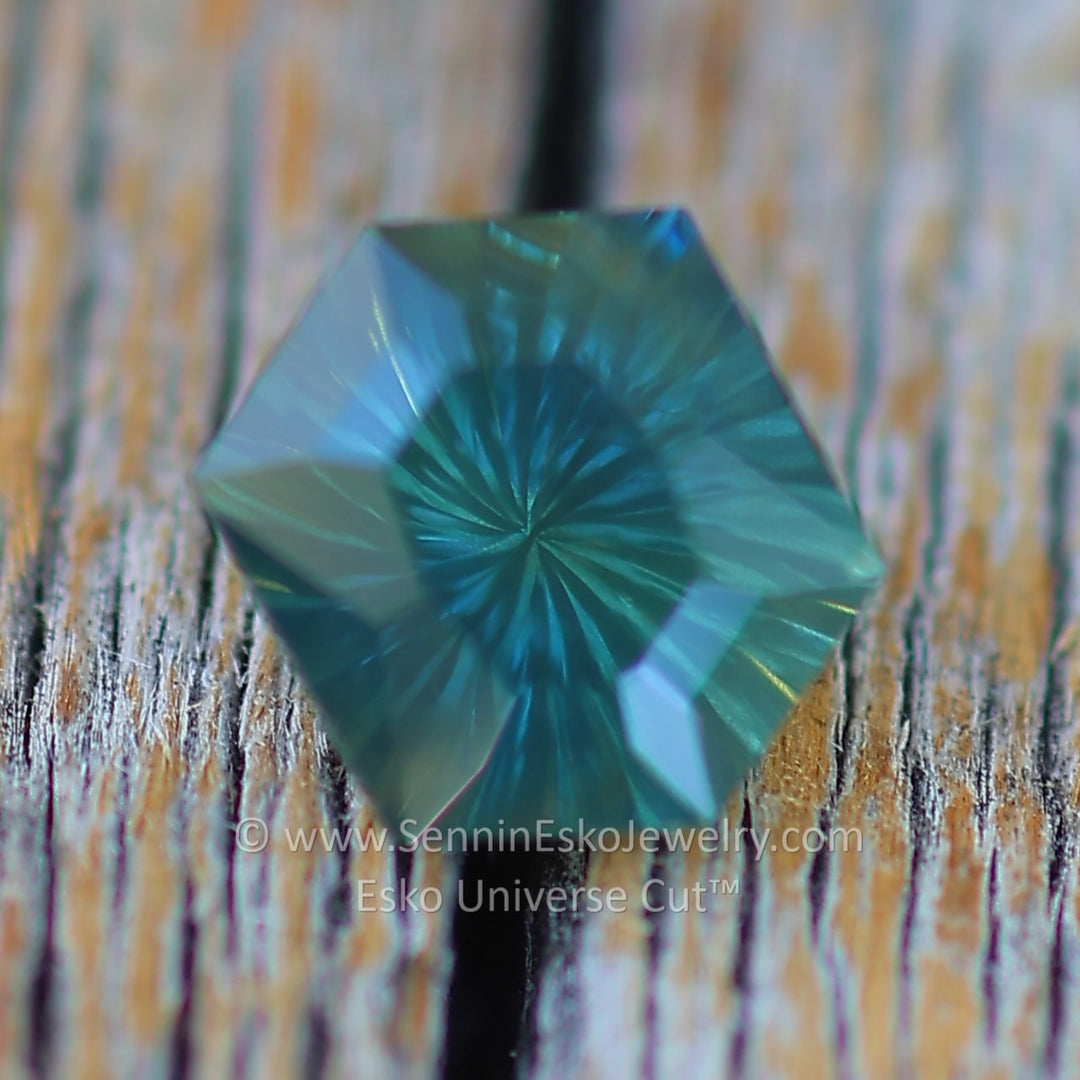 1.2 Carat Sleepy Green Sapphire Hexagon- 6.9x5.6mm - Esko Universe Cut ™