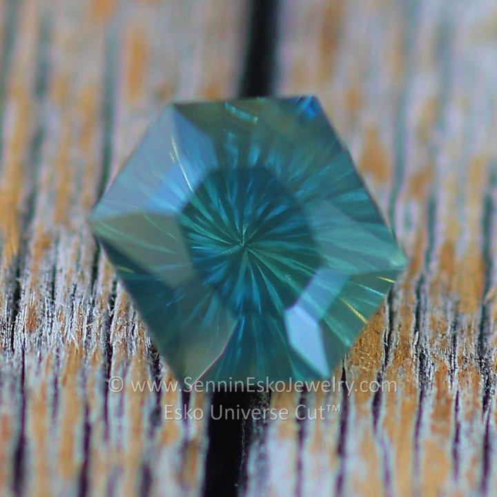 1.2 Carat Sleepy Green Sapphire Hexagon- 6.9x5.6mm - Esko Universe Cut ™