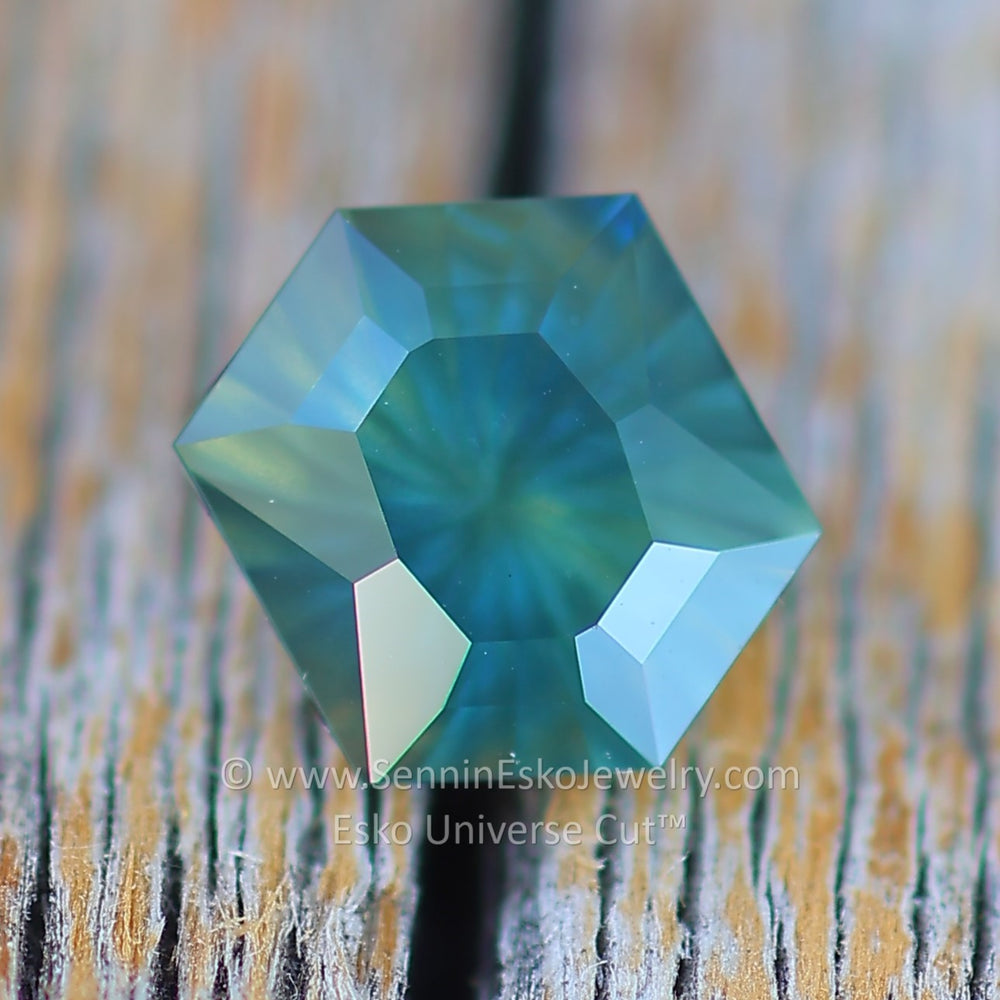 1.2 Carat Sleepy Green Sapphire Hexagon- 6.9x5.6mm - Esko Universe Cut ™