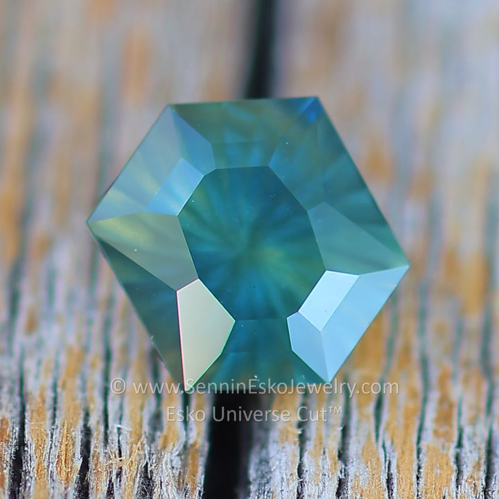 1.2 Carat Sleepy Green Sapphire Hexagon- 6.9x5.6mm - Esko Universe Cut ™