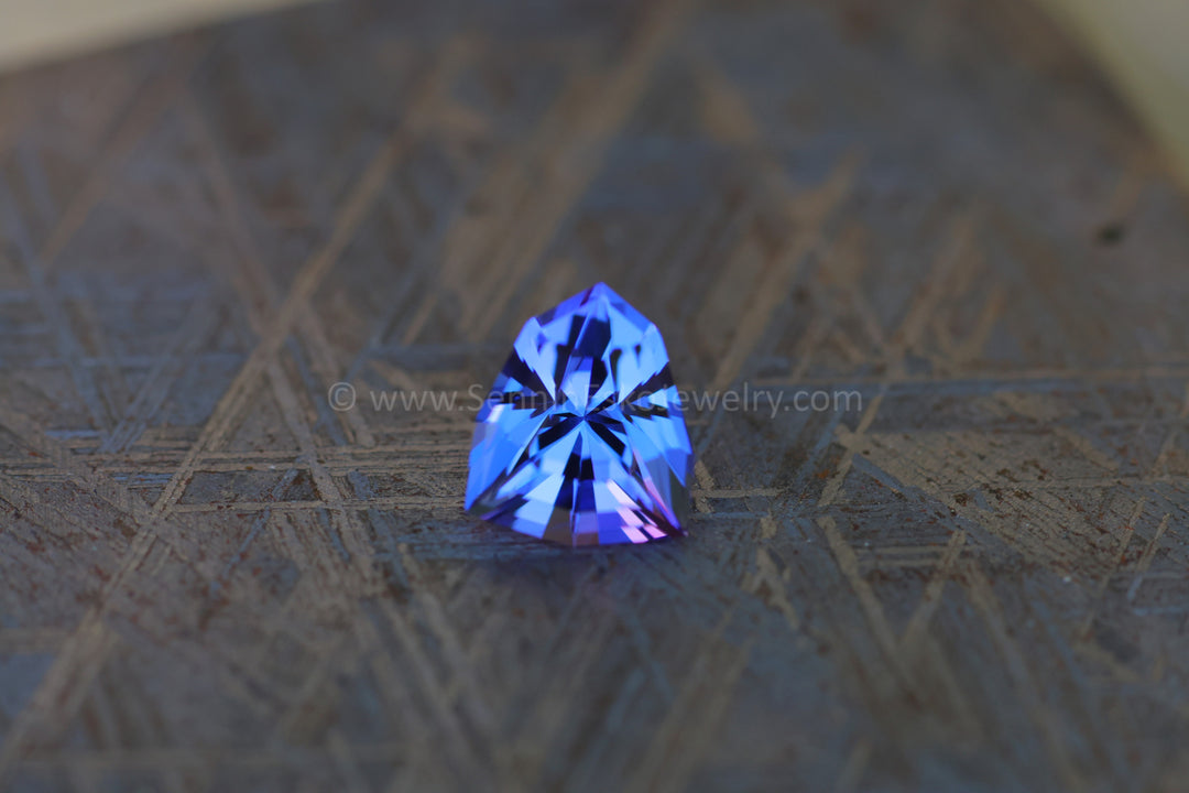 2.42 Carat Blue/Purple Tanzanite Shield - Precision Cut