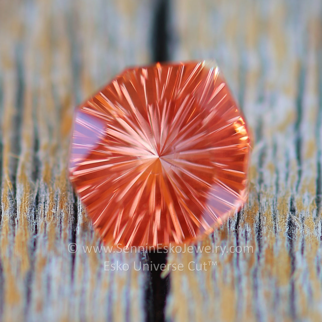 1.4 Carat Orange/Red Oregon Sunstone - 8.5x7.5mm - Esko Universe Cut ™