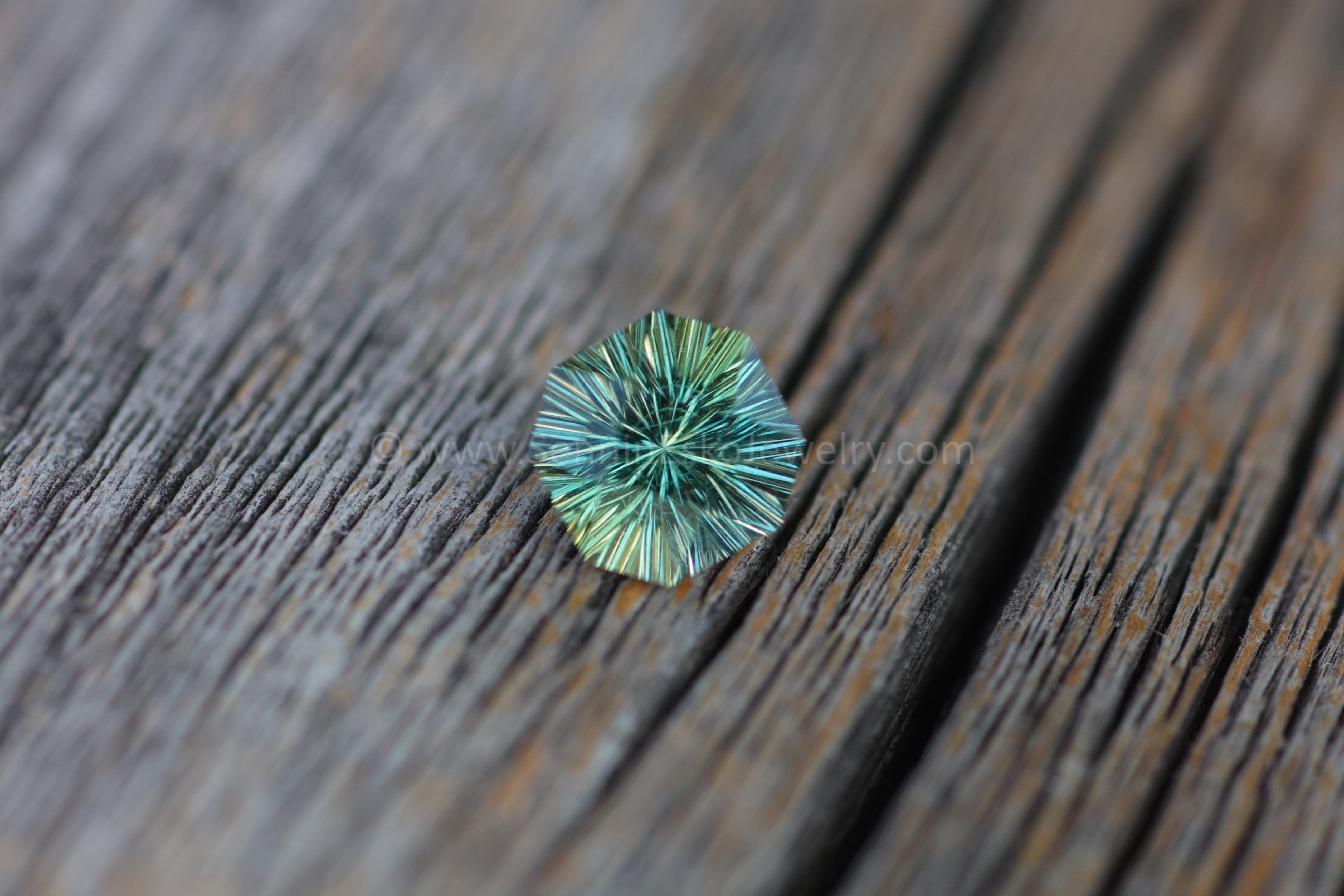 1.3 Carat Olive Green/Blue Umba Sapphire Octagon - 6.2x6.5mm