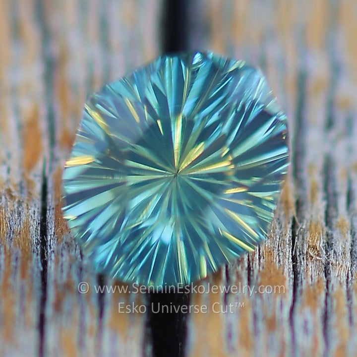 1.2 Carat Yellow/Green Opalescent Sapphire - 6.7x5.8mm - Esko Universe Cut ™