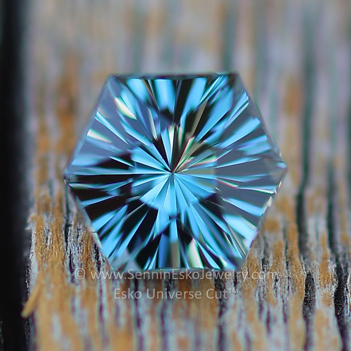 0.81 Carat Blue/Gray Spinel Hexagon - 5.7x5mm - Esko Universe Cut ™