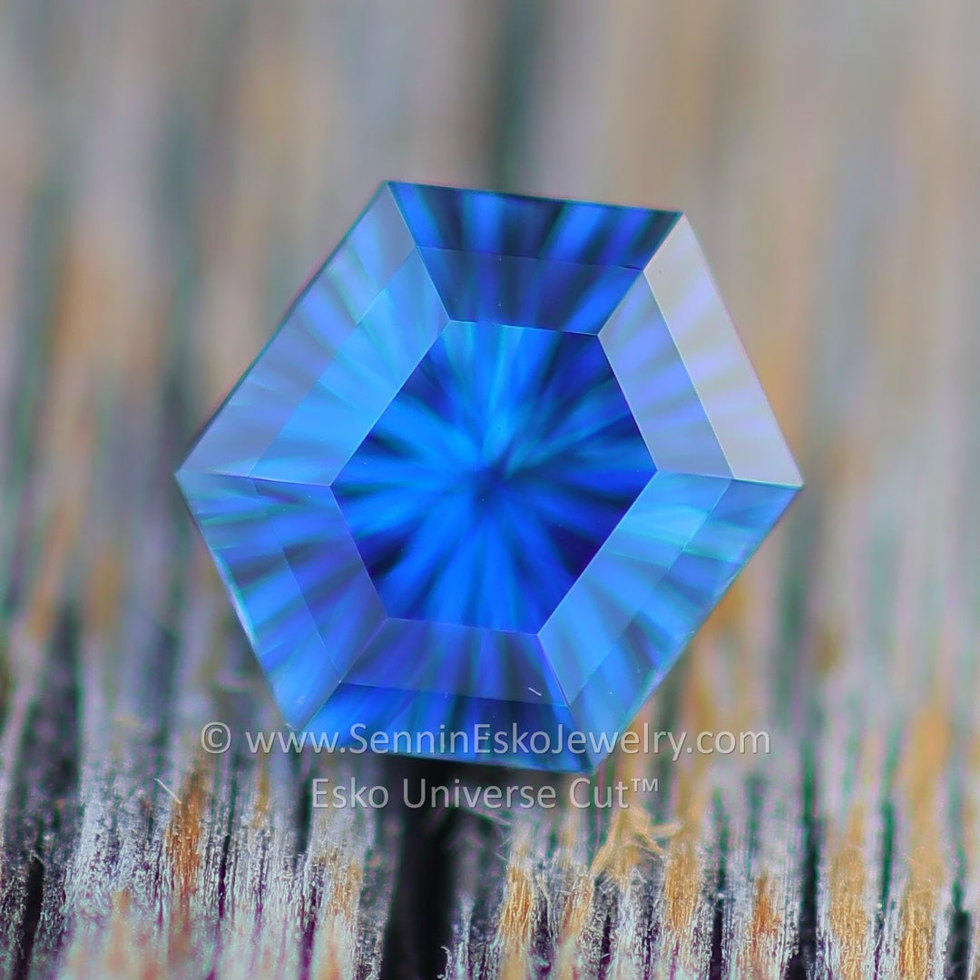 0.7 Carat Blue Sapphire Hexagon - 5.9x4.6mm - Esko Universe Cut ™