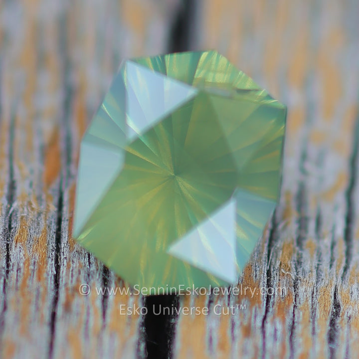 1.6 Carat Sleepy Olive Green Sapphire Octagonal Cushion - 7.7x6.2mm - Esko Universe Cut ™