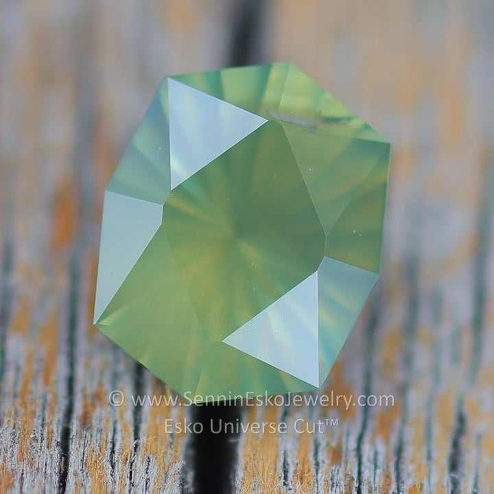 1.6 Carat Sleepy Olive Green Sapphire Octagonal Cushion - 7.7x6.2mm - Esko Universe Cut ™
