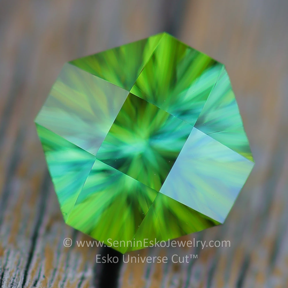 2.8 carat Mint/Olive Green Tourmaline Square Octagon - 8.1x8.7mm - Esko Universe Cut ™