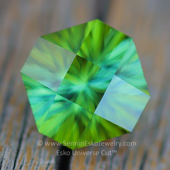 2.8 carat Mint/Olive Green Tourmaline Square Octagon - 8.1x8.7mm - Esko Universe Cut ™