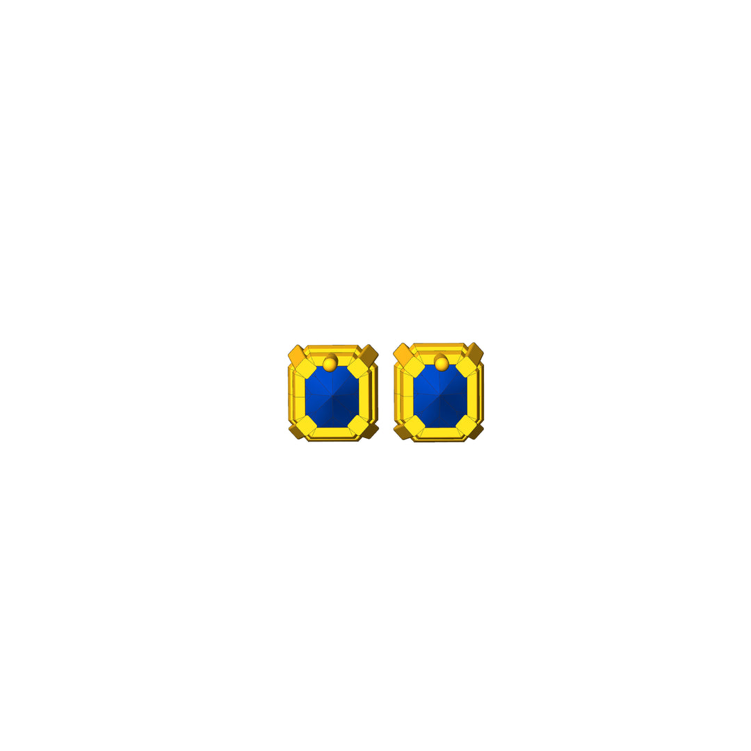 Custom Listing - Final Payment for Joe - Tanzanite Stud Earrings 14kt Yellow Gold