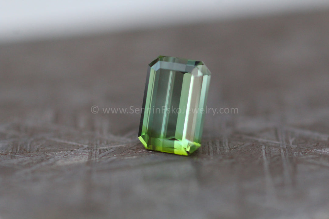 2.4 carat Spring Green Tourmaline Octagon - 9.4x6.5mm - Step Cut