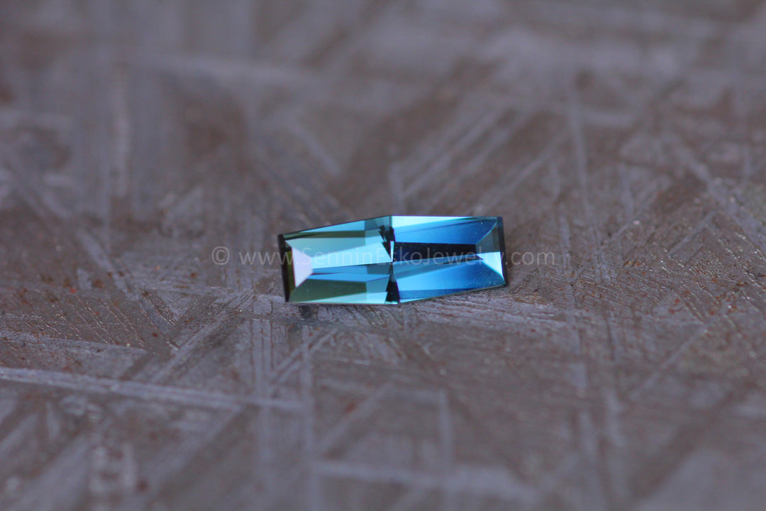 0,76 ct elektrischer blauer Saphir, sechseckiges Baguette – 9,1 x 3,6 mm