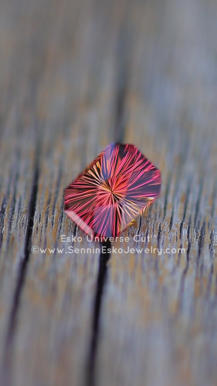 2.9 carat Sunset Tourmaline Rectangular Octagon - 9.7x7.3mm - Esko Universe Cut ™