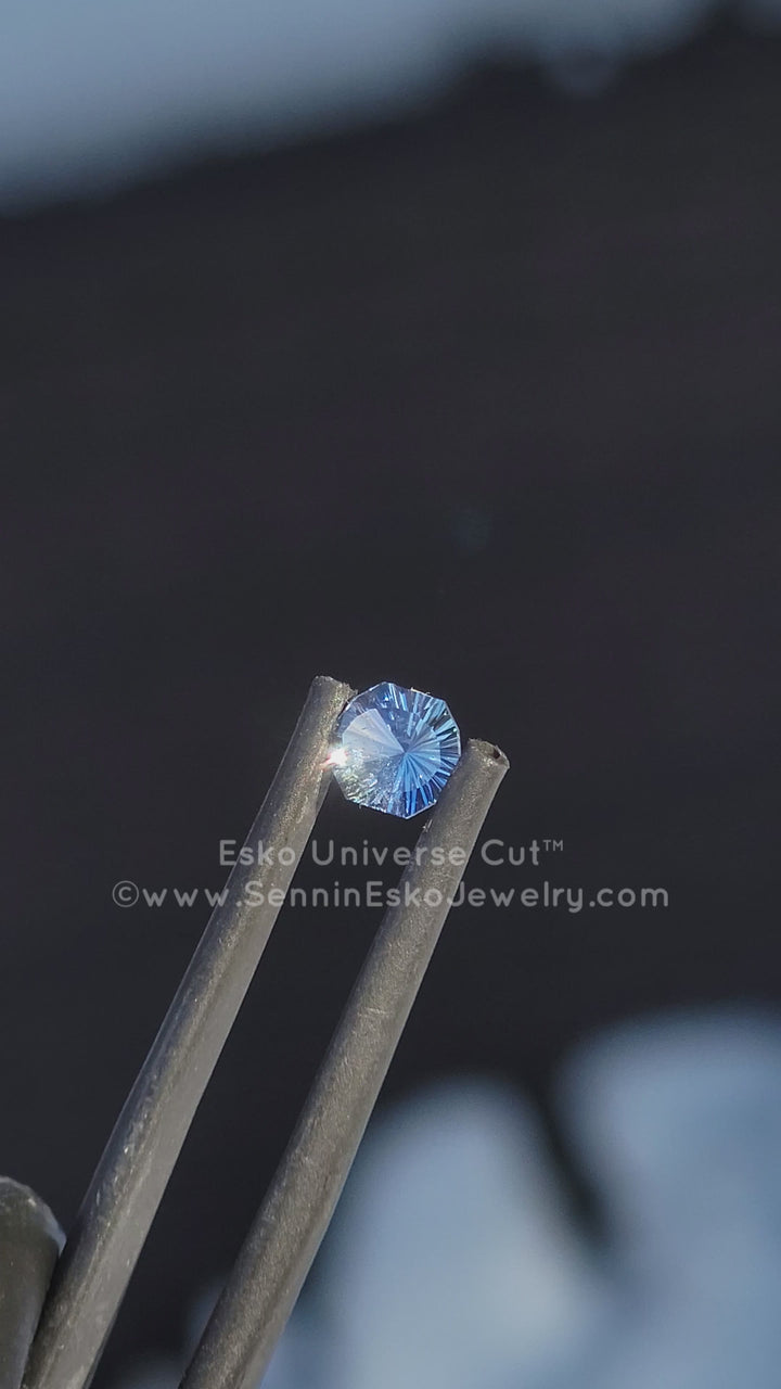 0.58 Carat Blue/Silver Sapphire Octagon - 5.4x4.6mm - Esko Universe Cut ™