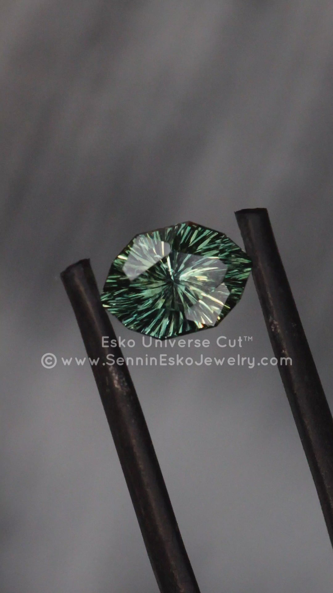 2.22 Carat Steely Green Sapphire Marquise Hexagon - 9.4x6.3mm - Esko Universe Cut ™