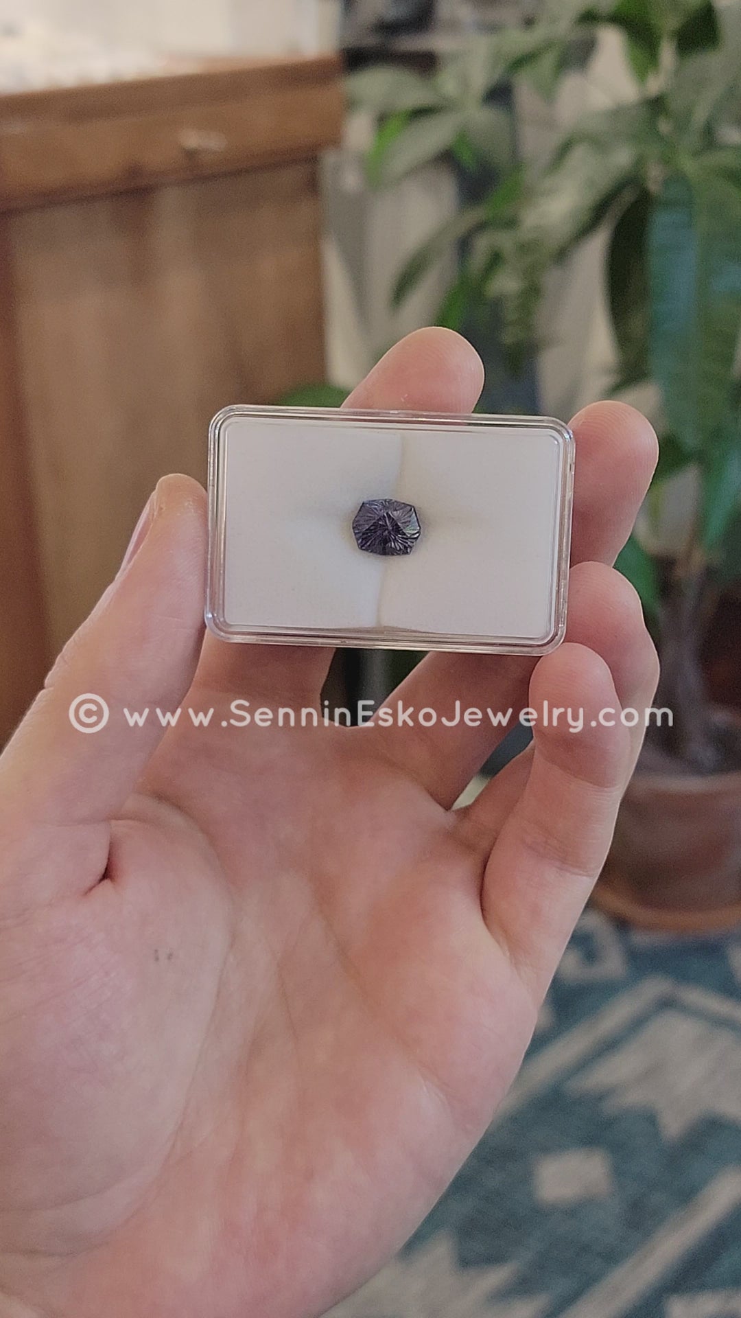 6,52 ct violettblauer Umba-Saphir Zwölfeck – 10,9 x 9,1 mm, Fantasy-Schliff