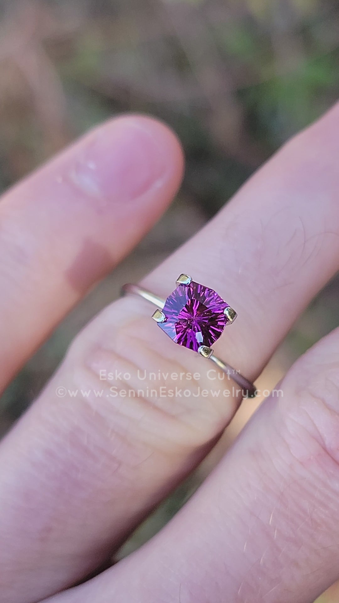 1.6 Carat Purple Garnet Cushion - 6.7x7.8mm - Esko Universe Cut ™