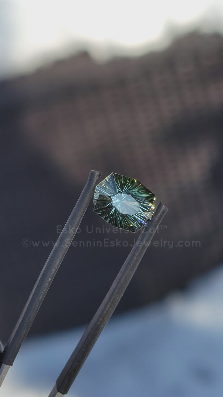 3.9 Carat Spring Green Tourmaline Octagon - 10.6x8.3mm - Esko Universe Cut ™