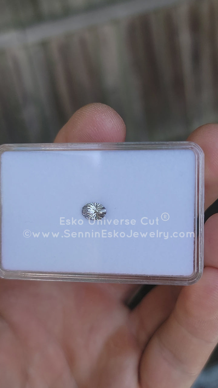 1.03 Carat Silver Sapphire Oval - 6.8x4.8mm - Esko Universe Cut ®