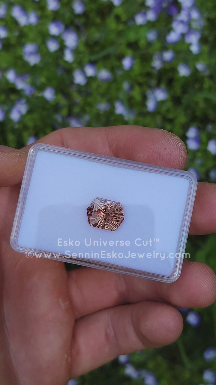 5.6 Carat Orange Oregon Sunstone Hexagonal Cushion - 13x9.8mm - Esko Universe Cut ™