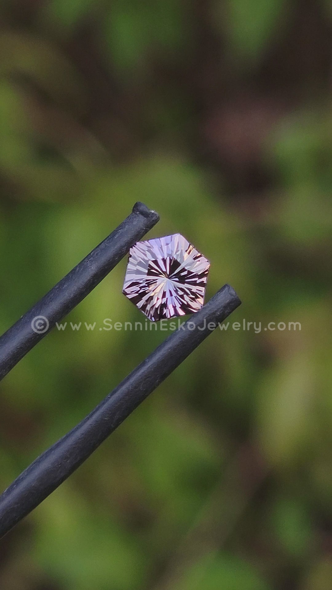 1.1 Carat Lilac/Yellow Tanzanite Hexagon - Unheated -  7x5.9mm - Galaxy Cut