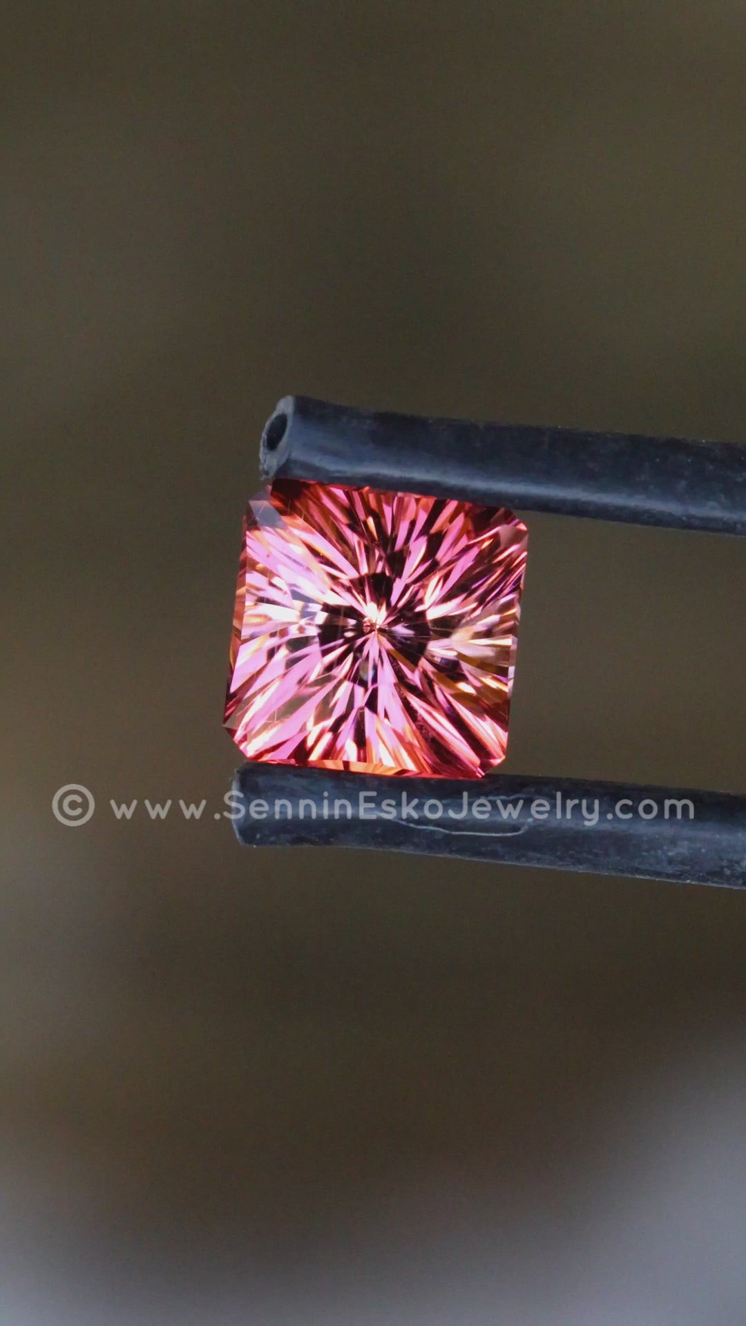 1.3 Carat Peachy Pink Tourmaline Square Octagon - 6.2x7.9mm - Esko Universe Cut ™