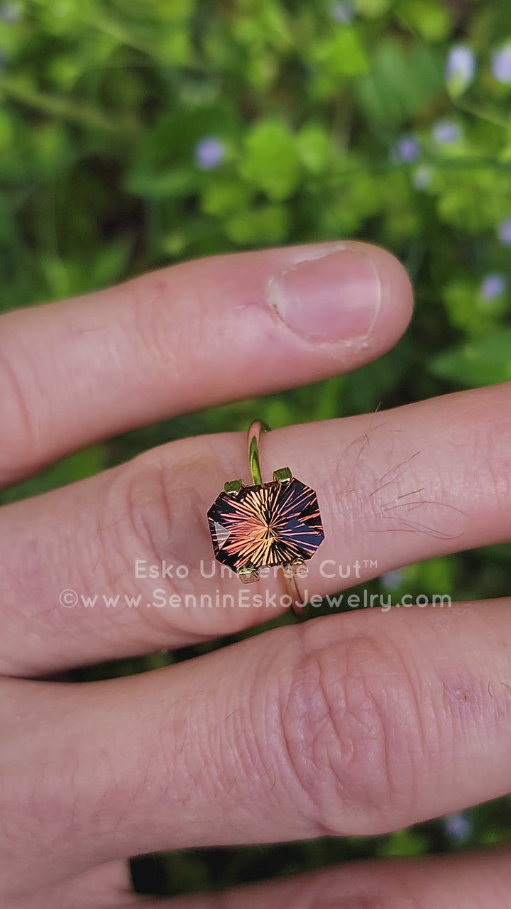 2.9 carat Sunset Tourmaline Rectangular Octagon - 9.7x7.3mm - Esko Universe Cut ™