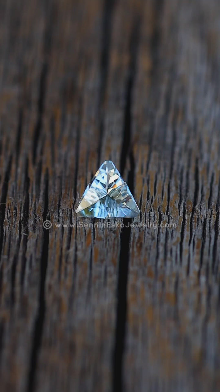 0.5 Carat Ice Blue Aquamarine Triangle - 5.8x5.8mm - Precision Cut