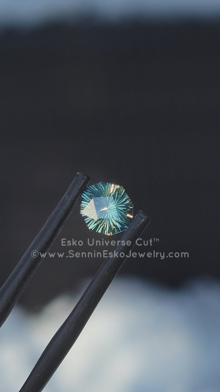 1.3 Carat Parti Sapphire Do-Decagon - 7.5x6.8mm - Esko Universe Cut ™