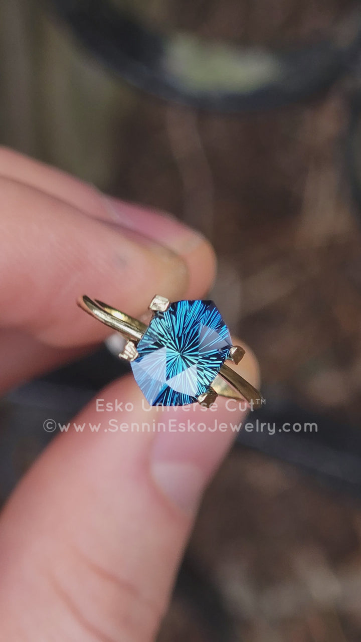 3.6 Carat Parti Sapphire Hexagonal Cushion - 6.1x4.2mm - Esko Universe Cut ™