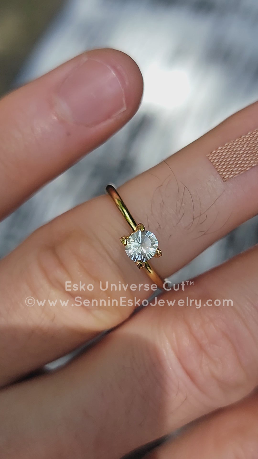 0.55 Carat Lime Blue Sapphire Cushion- 4.9x4.5mm - Esko Universe Cut ™