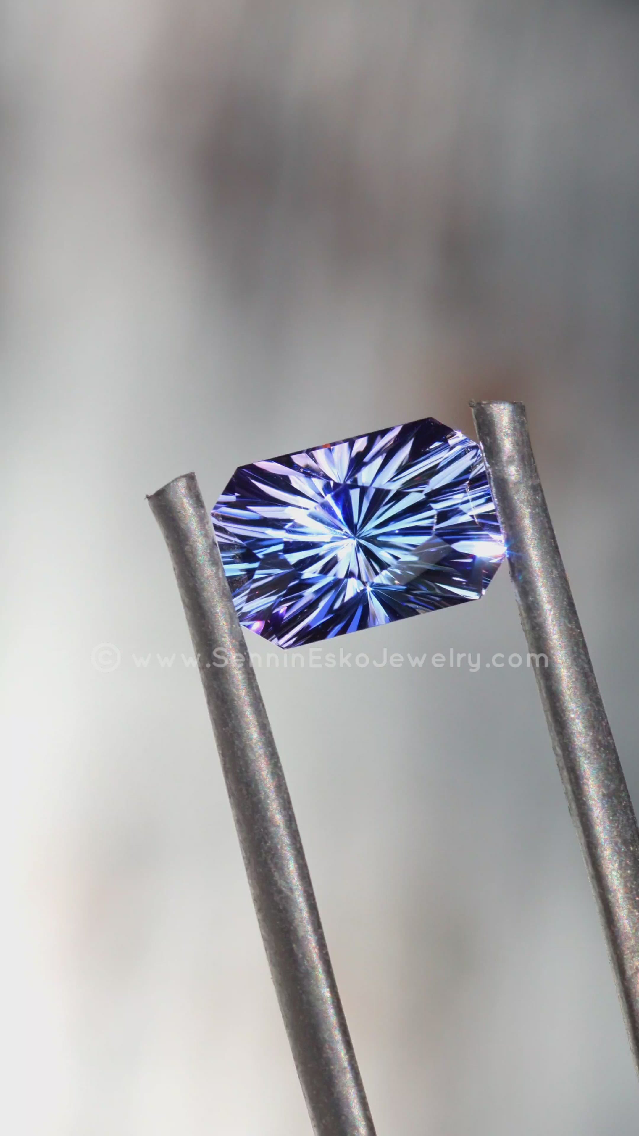 2.9 Carat Steely Blue Tanzanite Octagon - 9.5x6.5mm - Esko