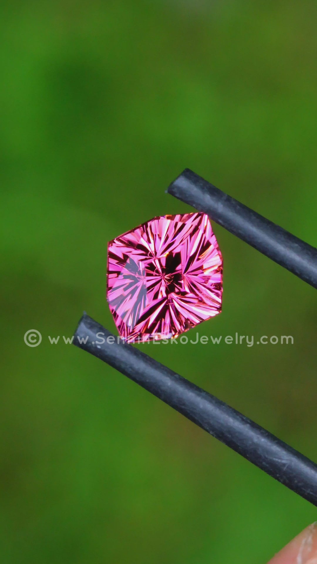 1.9 Carat Bright Pink Tourmaline Octagon -  9.1x7.8mm - Galaxy Cut