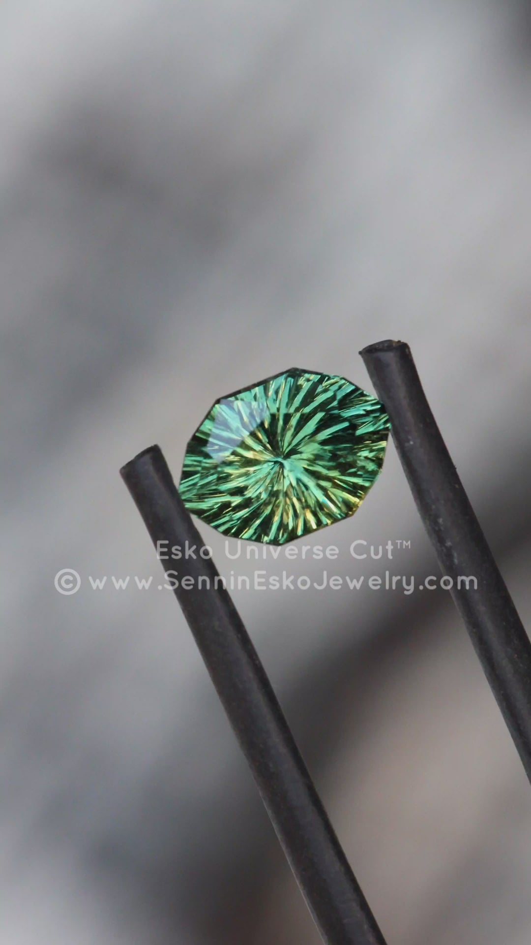 2.22 Carat Steely Green Sapphire Marquise Hexagon - 9.4x6.3mm - Esko Universe Cut ™
