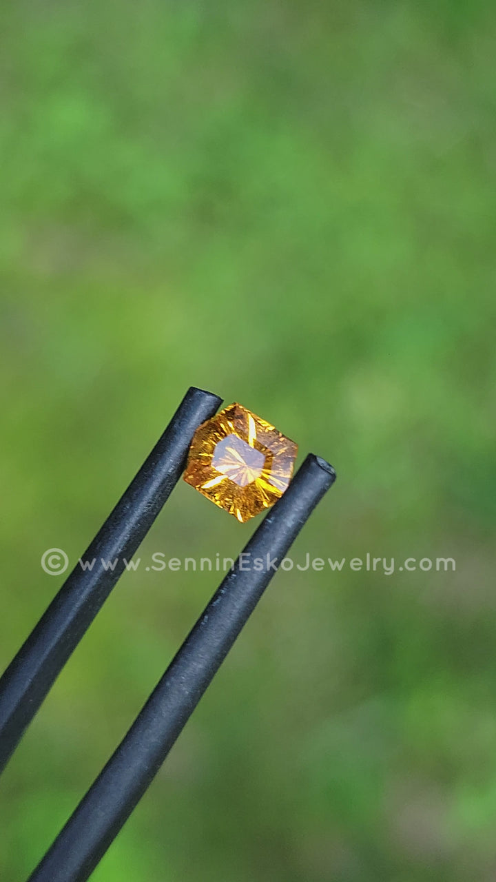 0.89 Carat Spessartite Garnet Hexagon - Fantasy Cut