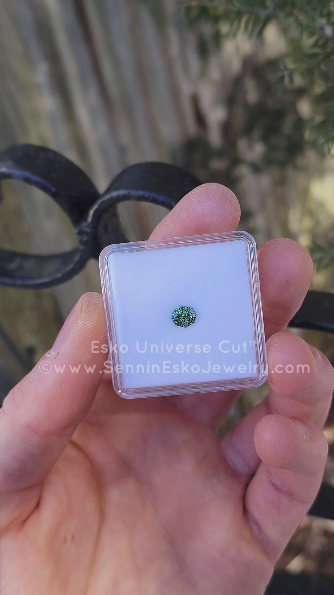 1.1 Carat Green Sapphire Octagon- 6.7x5.9mm - Esko Universe Cut ™