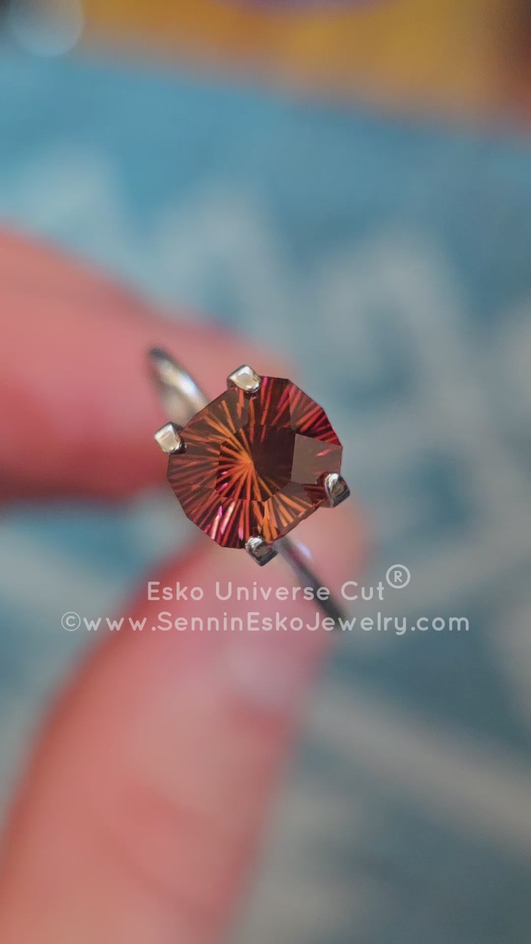 1.98 carat Sunset Tourmaline Cushion - 8.2x7.1mm - Esko Universe Cut ®