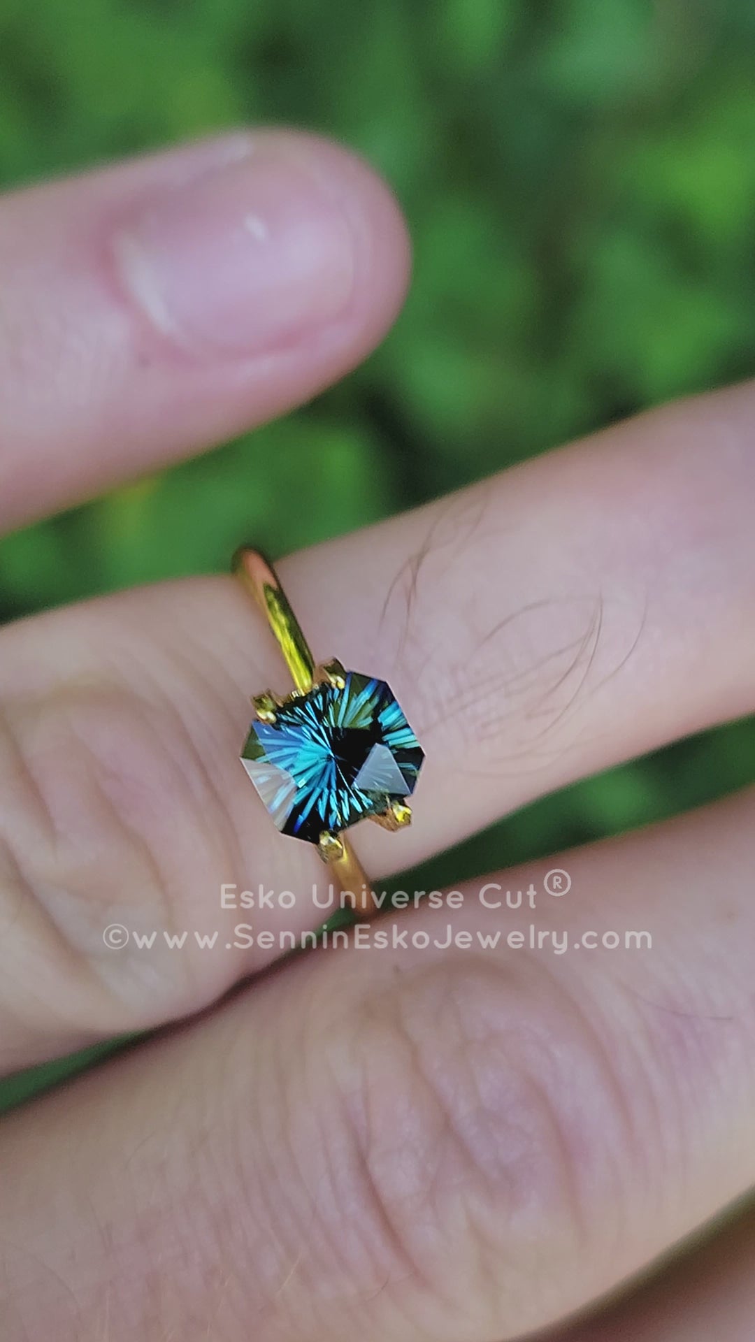 1.47 Carat Sultry Green/Blue Sapphire Octagon - 6.9x5.8mm - Esko Universe Cut ®