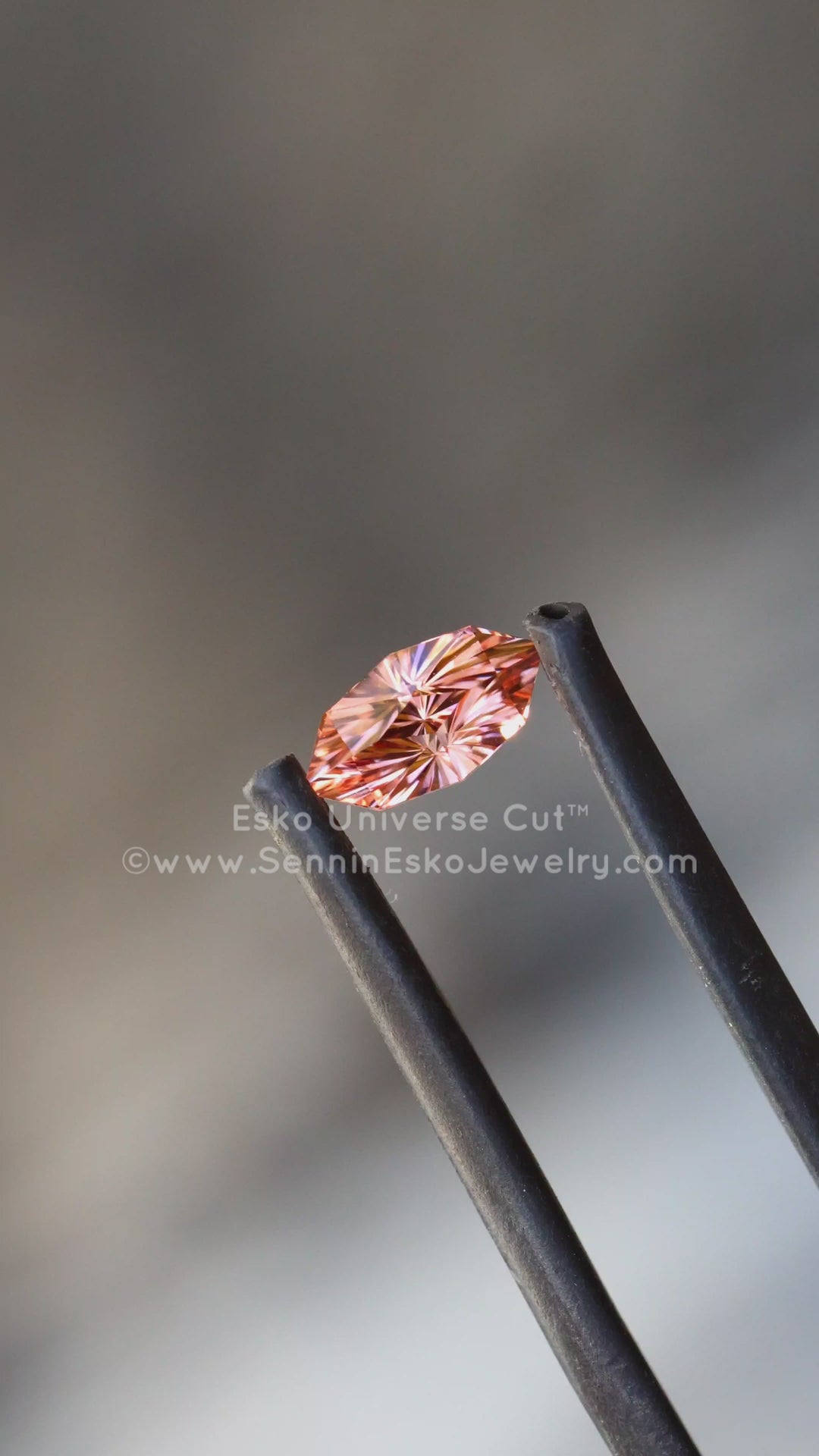 0.75 Carat Peachy Pink Tourmaline Marquise - 7.4x3.9mm - Esko Universe Cut ™