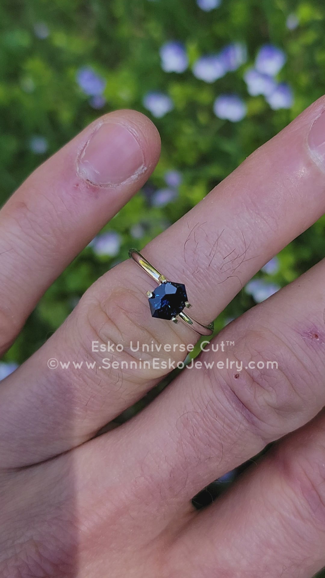 1.3 Carat Very Deep Blue Sapphire Navette - 7.2x5.5mm - Esko Universe Cut ™