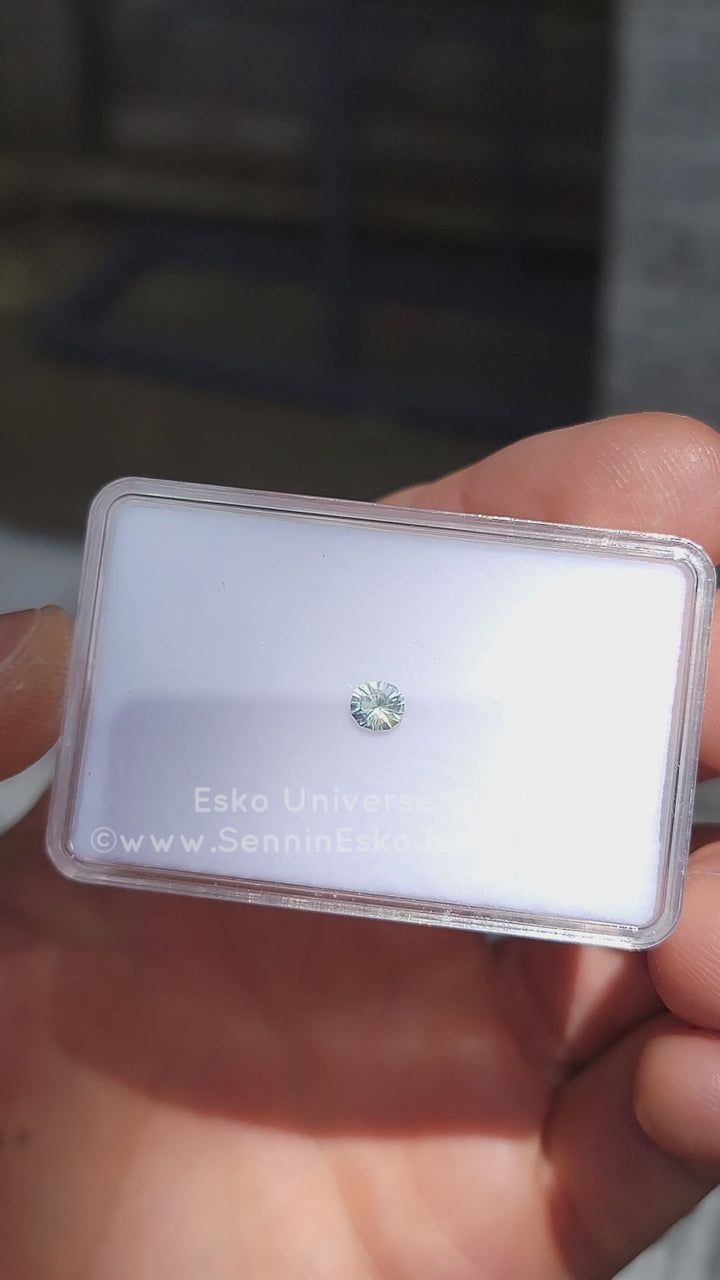 0.55 Carat Lime Blue Sapphire Cushion- 4.9x4.5mm - Esko Universe Cut ™