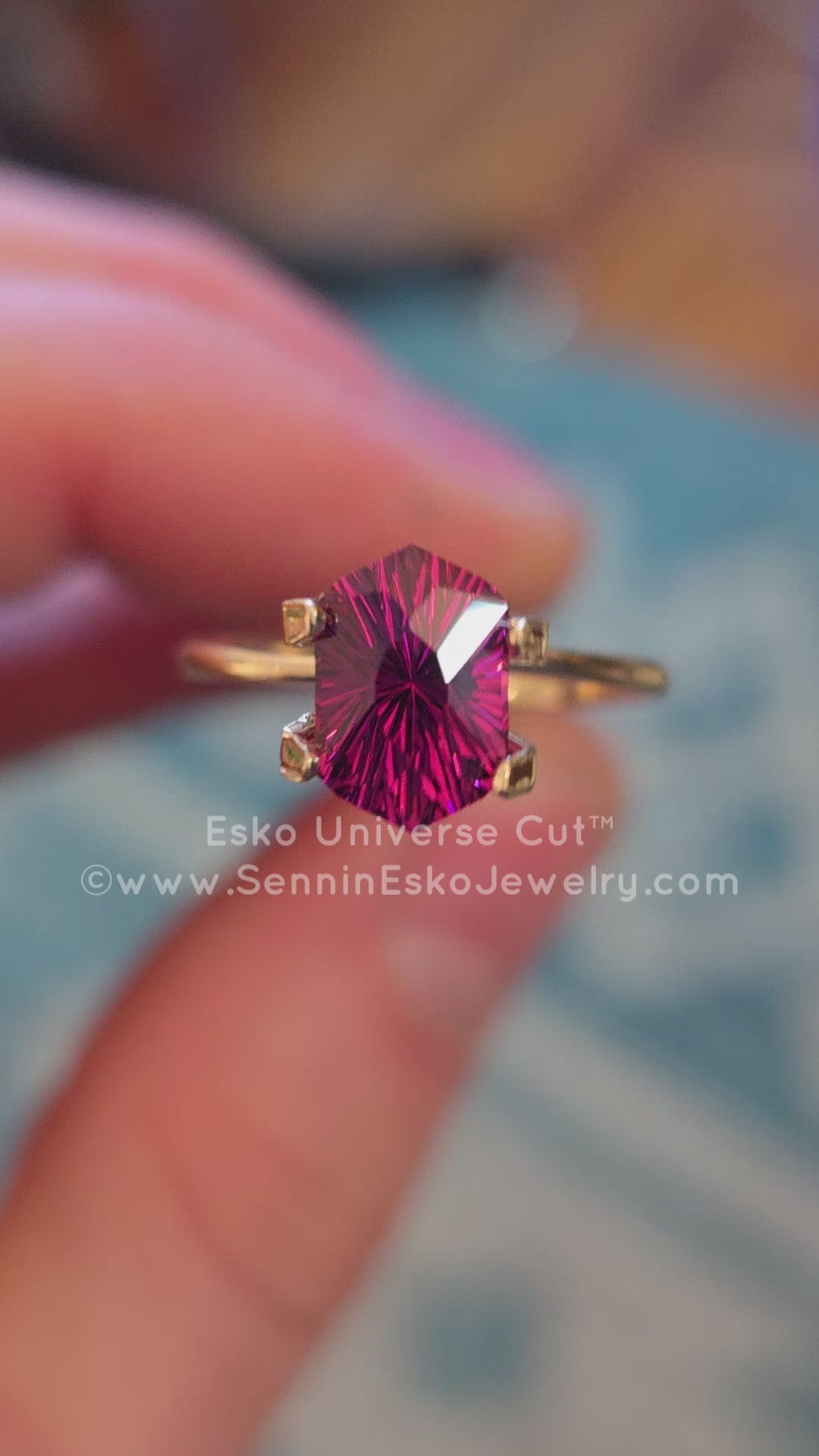 2.82 Carat Garnet Hexagonal Cushion - 9.6x6.4mm - Esko Universe Cut ™