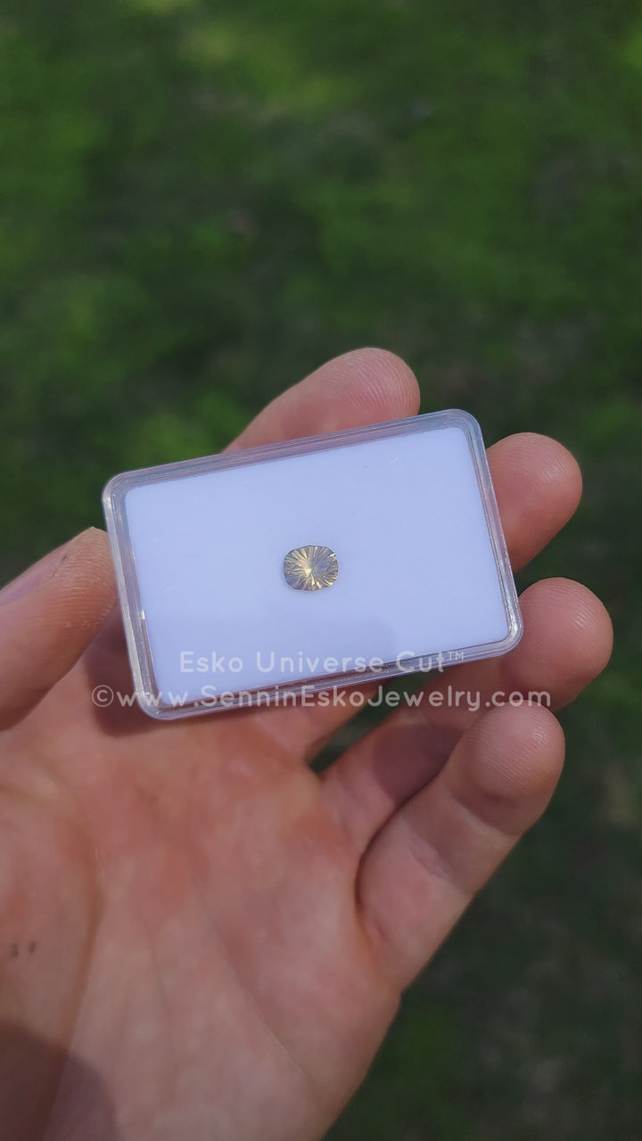 2.2 Carat Golden Sapphire Cushion - 8.2x6.8mm - Esko Universe Cut ™