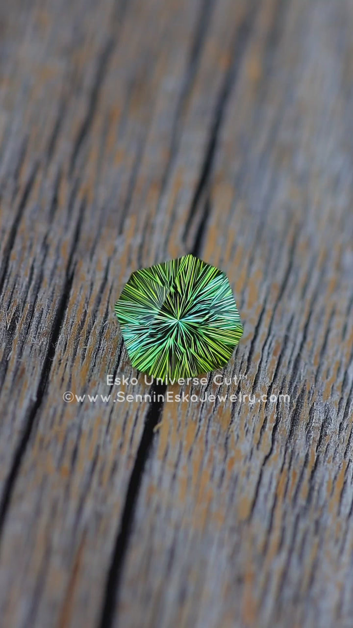 2.8 carat Mint/Olive Green Tourmaline Square Octagon - 8.1x8.7mm - Esko Universe Cut ™